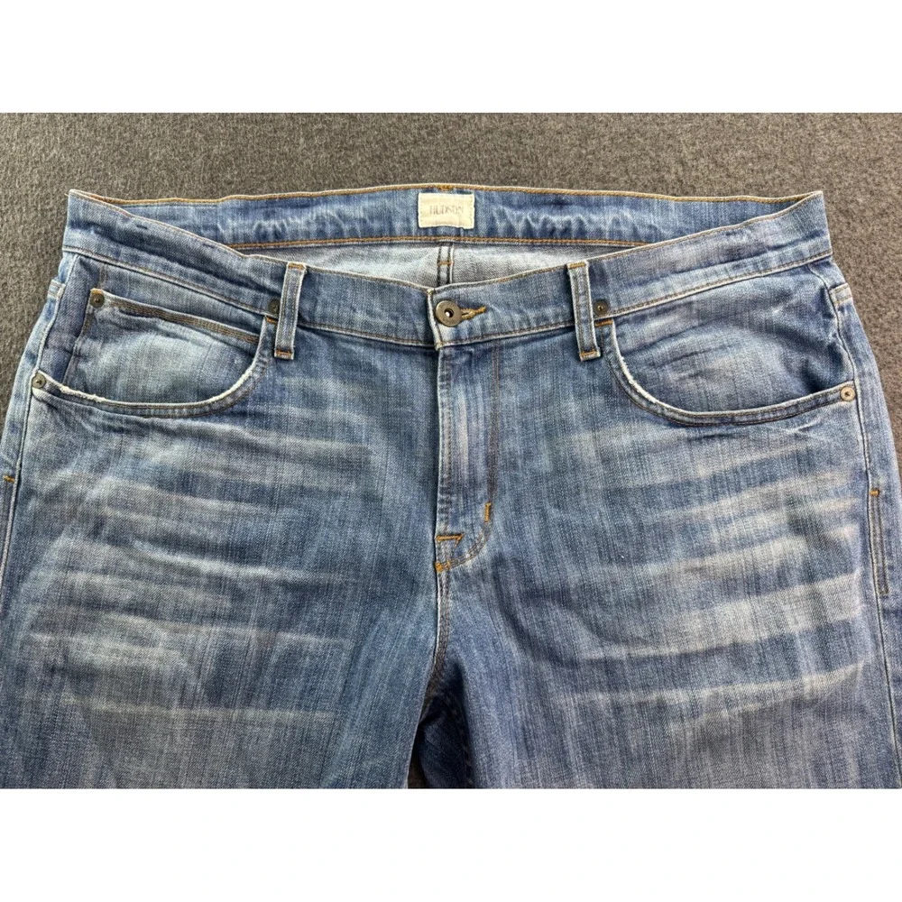 Hudson Jeans Men Straight Leg‎ Light Wash Denim Tag 38W (40Wx30L) Cotton Blend